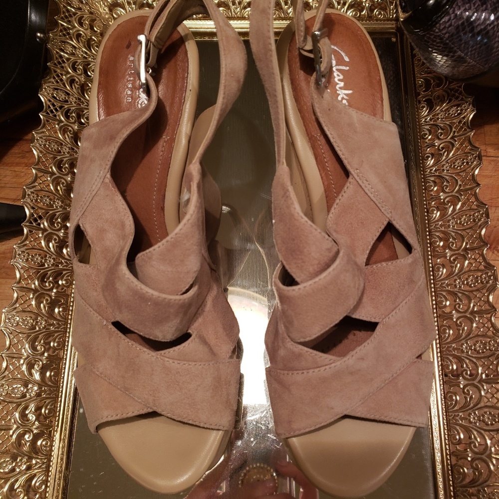 Clark Artisan Wedges EUC